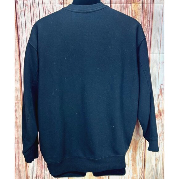 Express "Boss Lady" Womens Black Pockets Sweatshirt Small - Picture 2 of 6